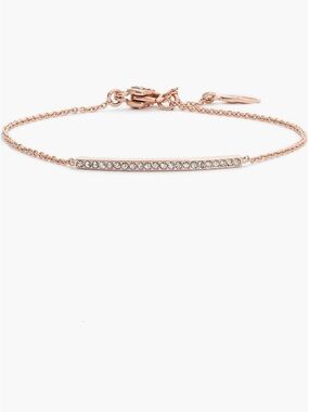 Nadri Gold Bar Bracelet with Clear Stones CB
